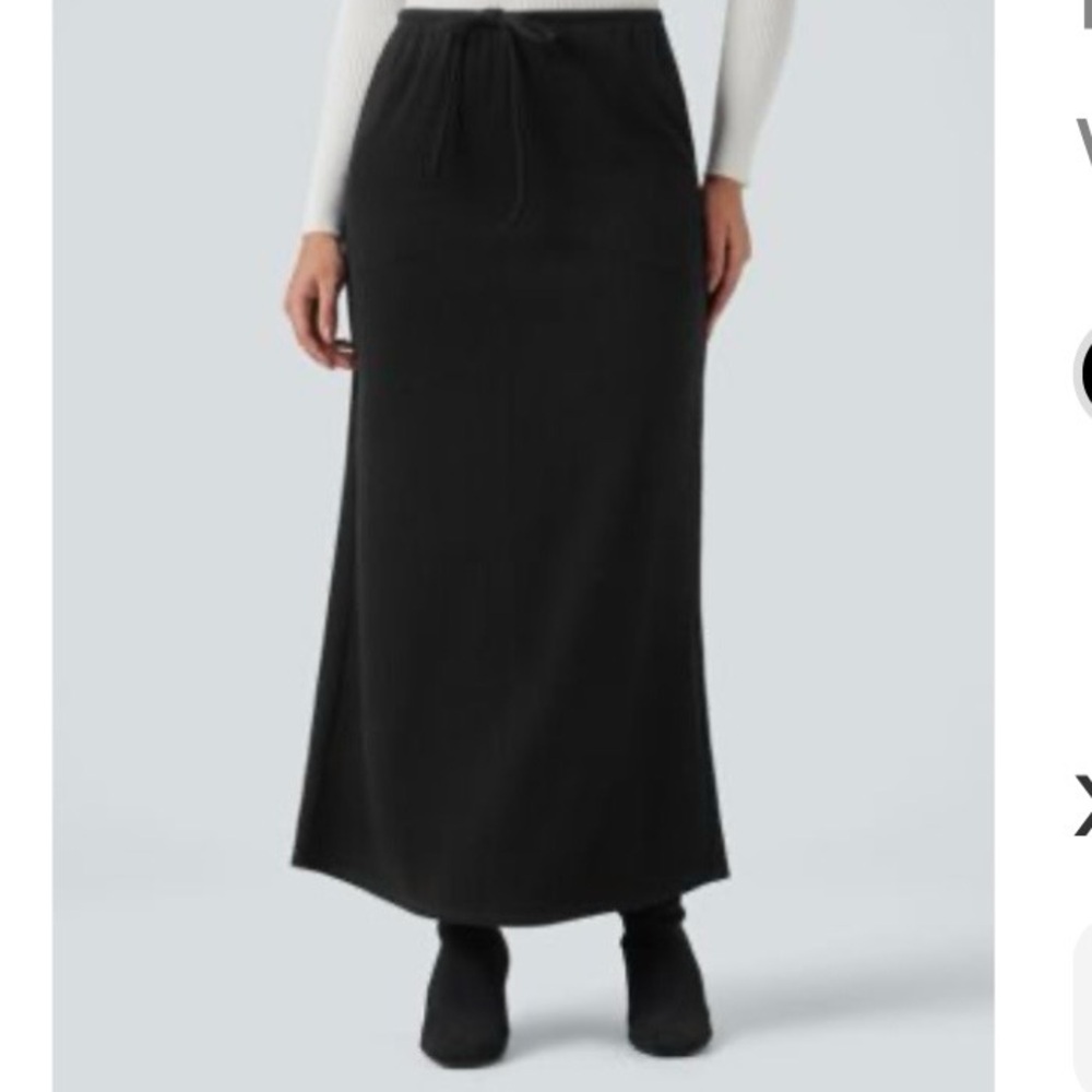 HALARA Ribbed Knit Maxi Skirt with 😍😍POCKETS😍😍 NWT